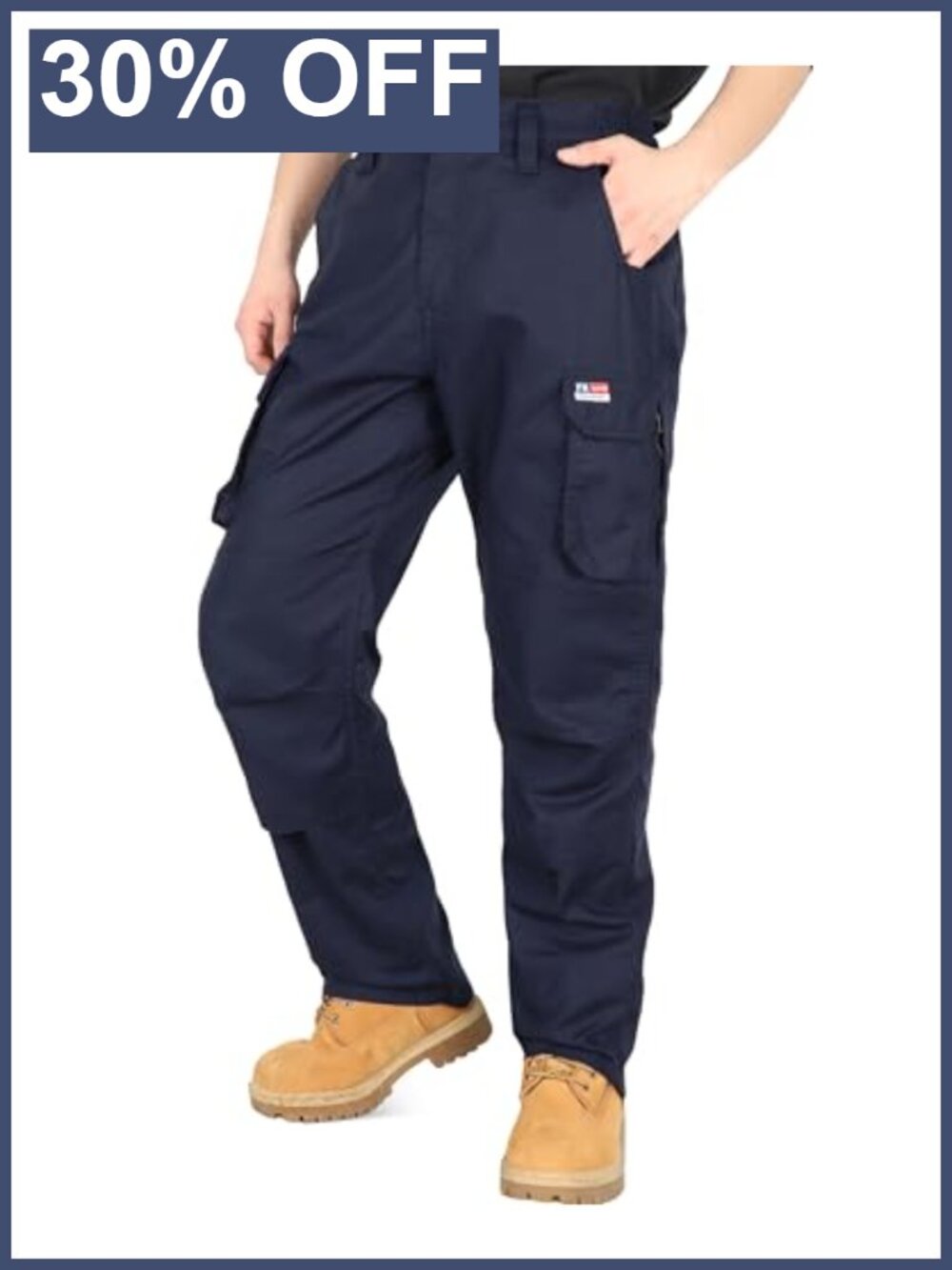 Men's FR Cargo Work Pants Cotton Duck Canvas Vented Tapered Utility